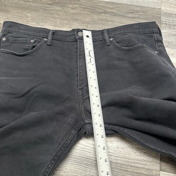 Levis 514 Black Mens 38x30 Stretch Regular Straight Leg Denim Jeans White Tab‎ - Picture 10 of 13